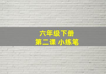 六年级下册 第二课 小练笔